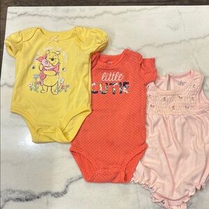 Disney Yellow Winnie the Pooh Bodysuit